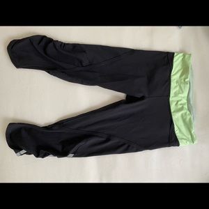 LULULEMON cropped mesh-detail leggings